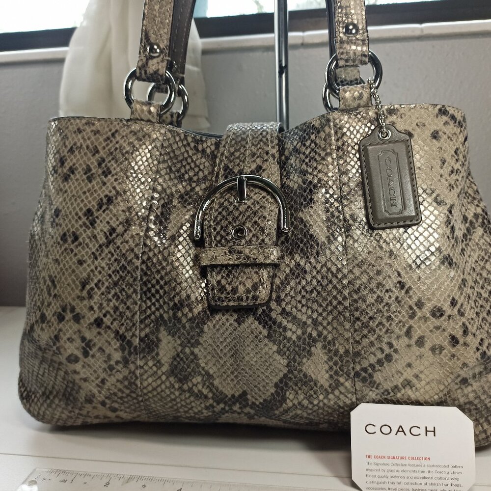 Coach New York Soho Medium Python Marbled